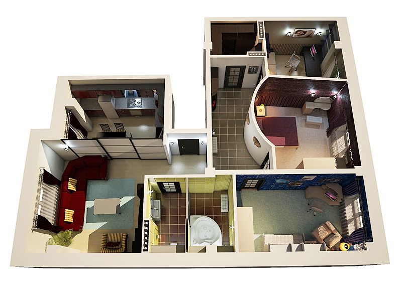 Дизайн-проект 4-комнатной квартиры. Фото и цены в Москве